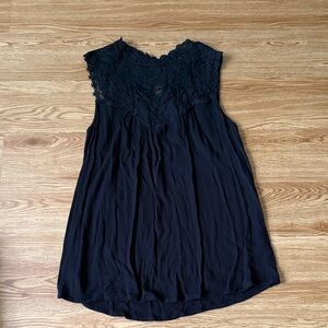 Torrid Black Lace Trim Top